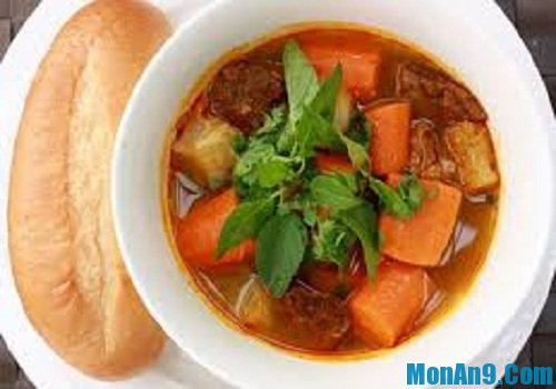 Cách nấu thịt bò kho bánh mì ngon, nước sốt thơm