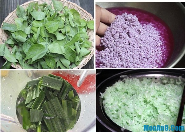 Nguyên liệu nấu xôi ba màu