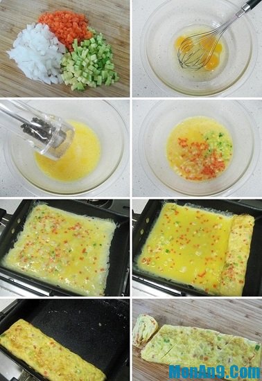 Hướng dẫn cách làm trứng cuộn cà rốt